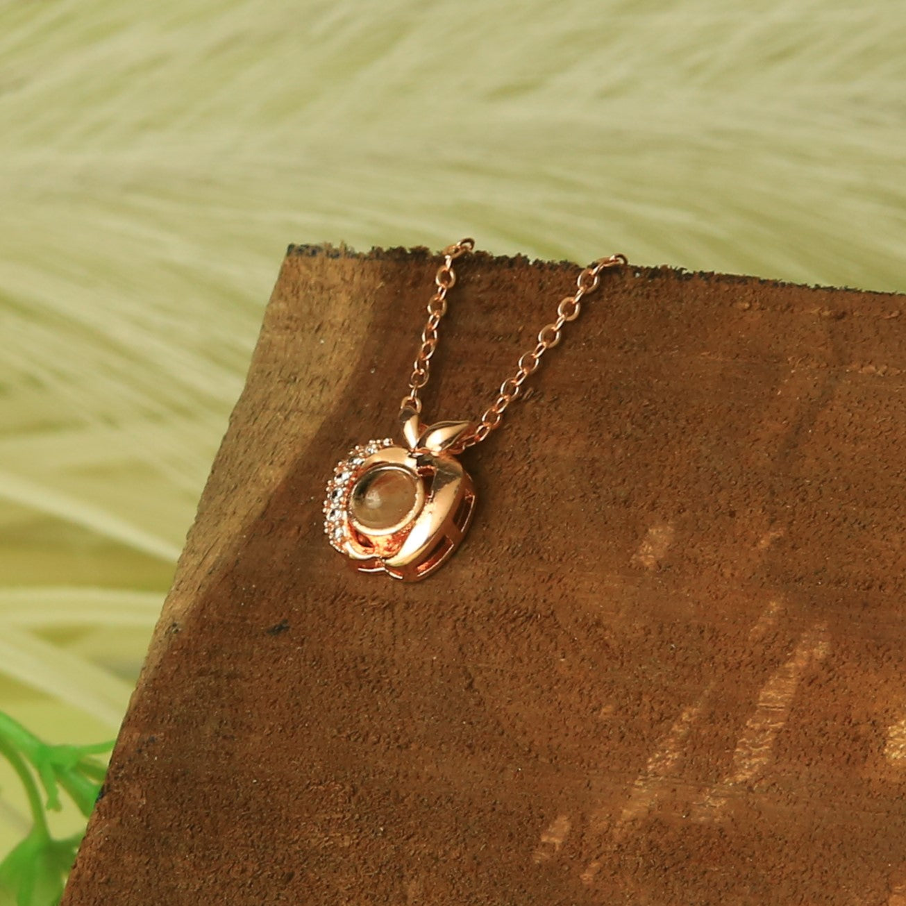 Personalized Apple Necklace with Custom Photo Hojmade Jewelry Gift