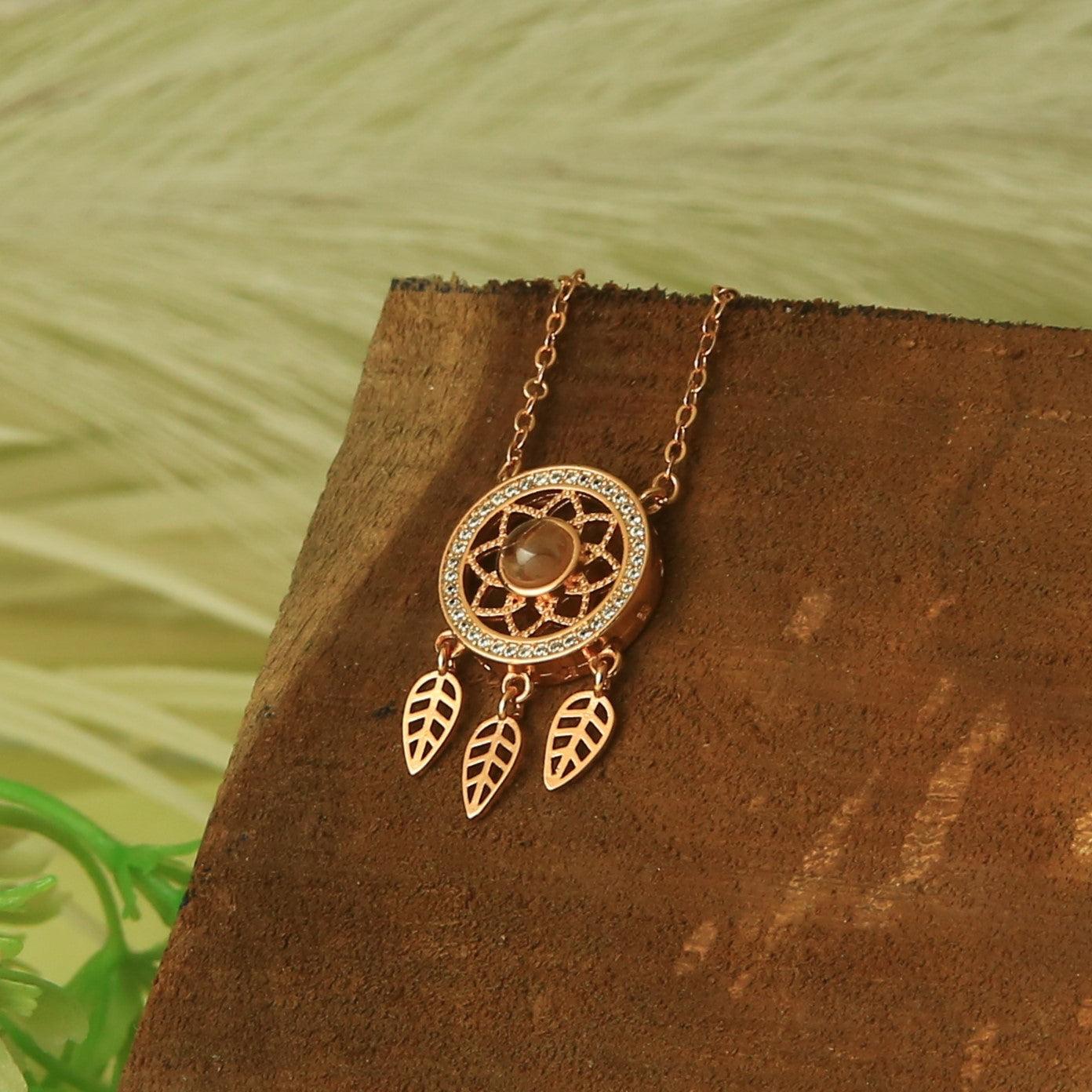 Personalized Dreamcatcher Necklace with Custom Photo Hojmade Keepsake Jewelry