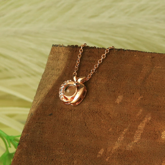 Personalized Apple Necklace with Custom Photo Hojmade Jewelry Gift